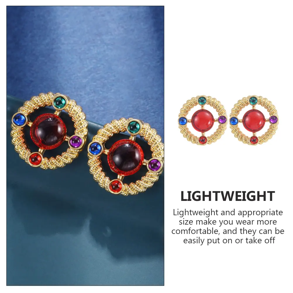 

Earrings for Female Retro Studs Men Vintage Women Trendy Copper Small Miss