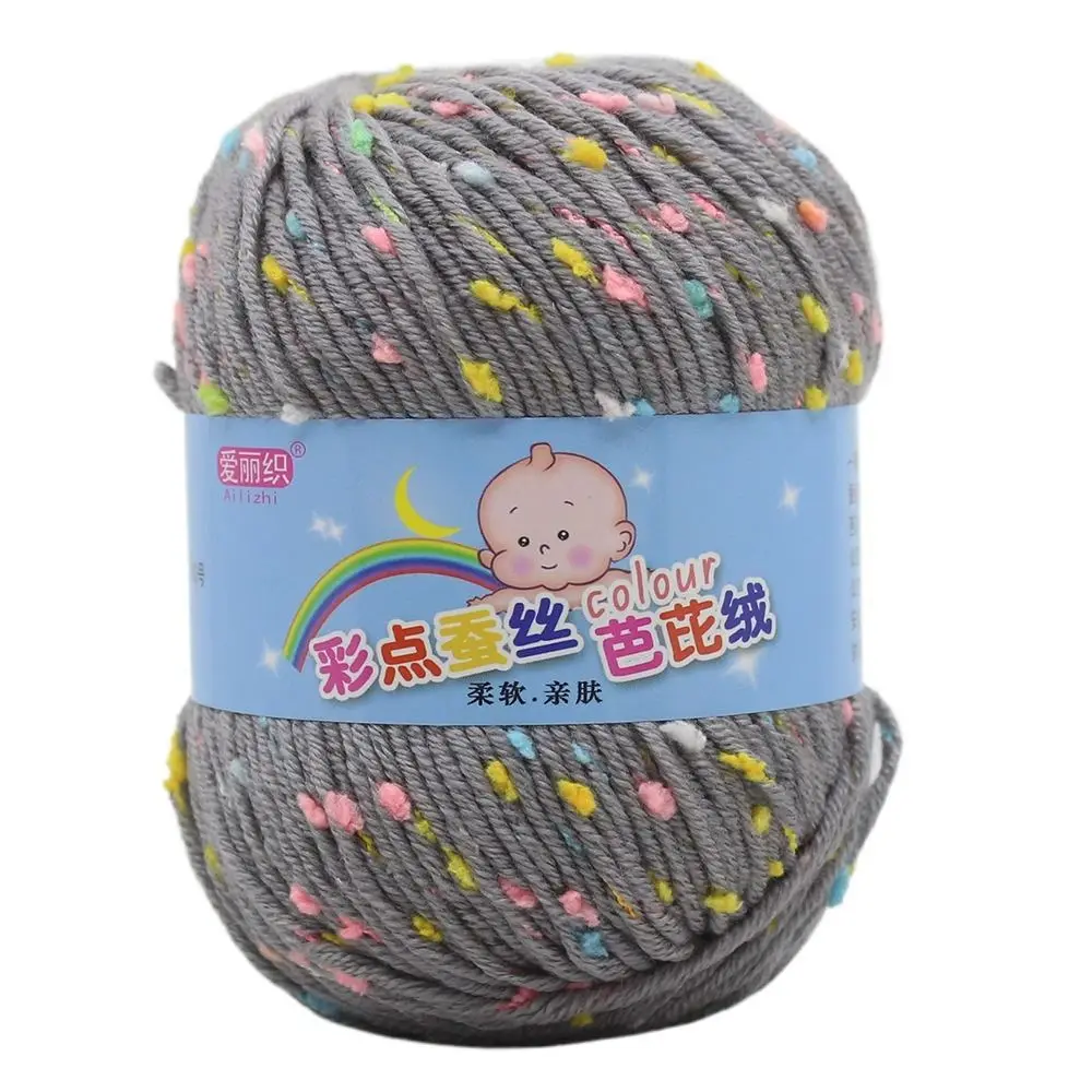 Praktische 50g/Rolle Wolle Garn Baby Baumwolle Weiche Schal Linie Warme Mehrfarbige DIY Hand Stricken Für Korb Teppiche