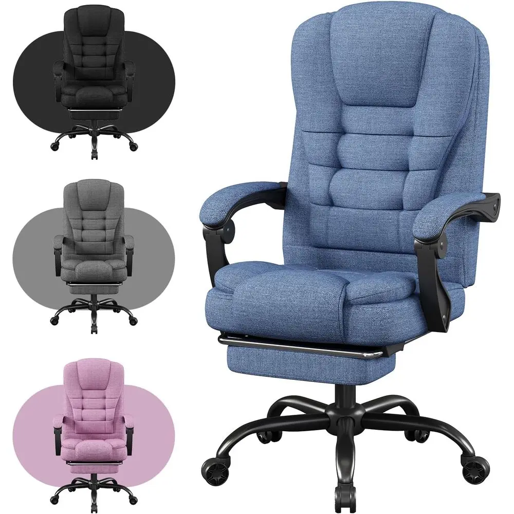 Gaming Chair with ootrest, Ergonomic Oice Chair Reclining 90°-150°, Adjustable Desk Chair with Linkage Armrests, Comortable Comp