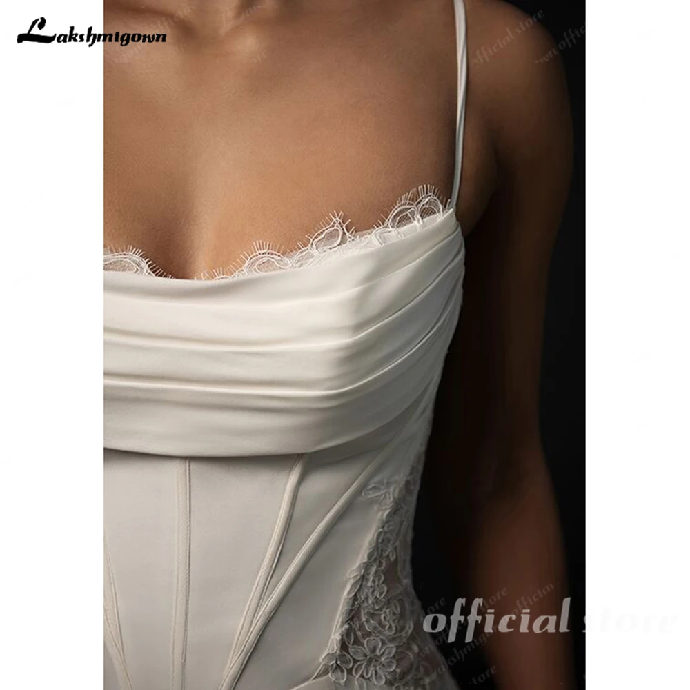 Lakshmigown Sexy Brautkleid mit Seitenschlitz 2027 Trägerloses Garten-A-Linien-Spitzenkleid Boho Hochzeitskleider mit Schnürung am Rücken Maßanfertigung – Detail 7