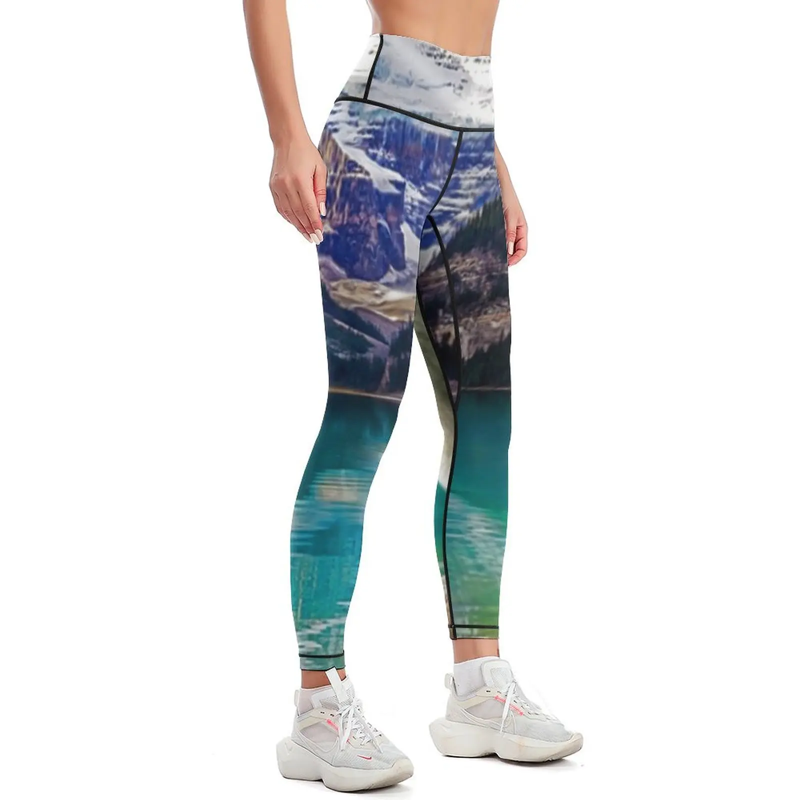 Mountain Goat,lake Louise Leggings for physical Pants sport Womens Leggings