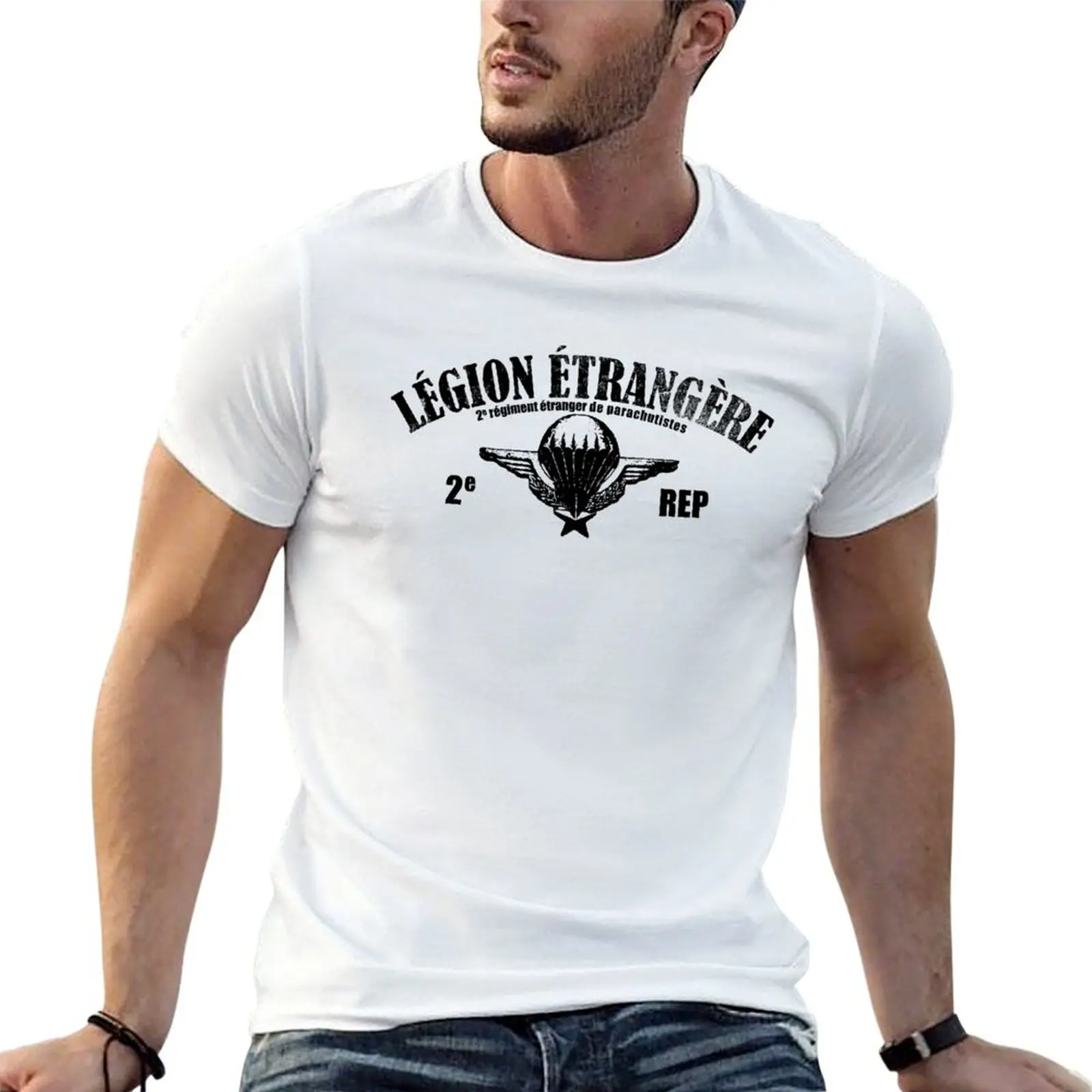 Foreign Legion Paratrooper - 2 Rep Subdued (distressed) T-Shirt shirts graphic tee summer 2026 t shirt for men