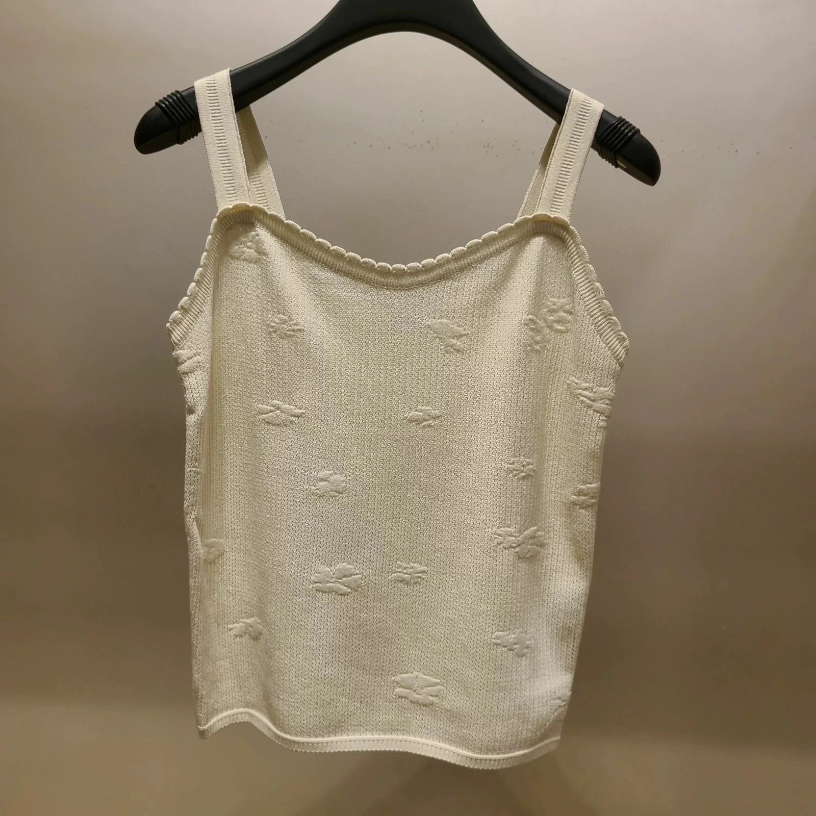 

Ele Faionable Knitted Strap Vest OBZ 25 Spring Summer V-ne Embroidery Design Slimming Versatile Commute Sle C...