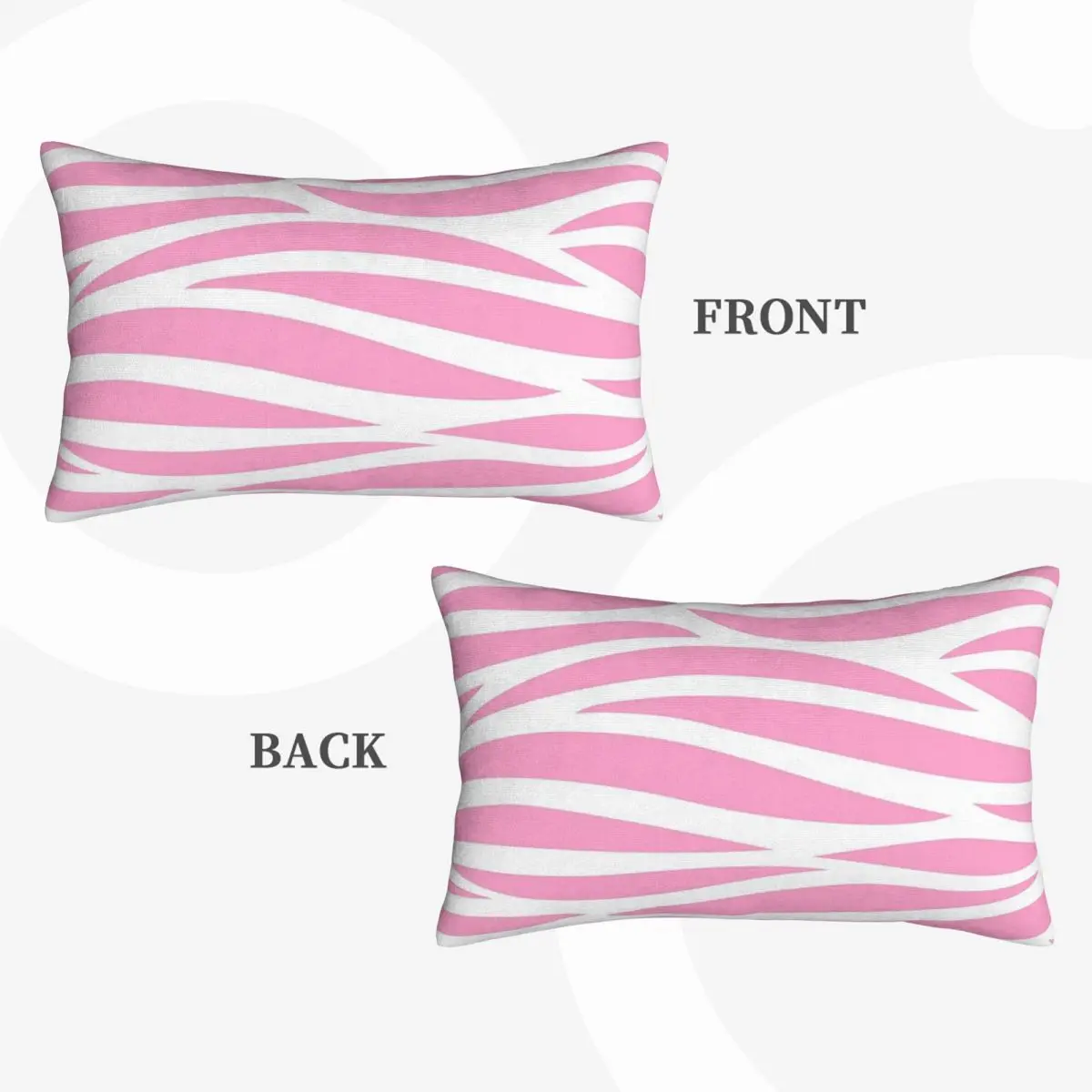 Zebra Pattern Pink Zebra Stripes Rectangle Pillowcase Cushion Cover Decorative Bedroom Bed Home Comfort Throw Pillow