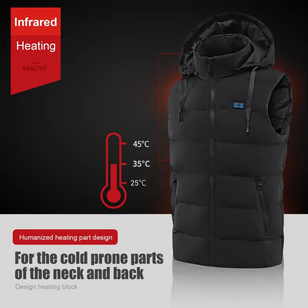 11 Places Heated Vest Men Women Usb Heated Jacket Heating Vest Thermal Clothing Hunting Vest Winter Heating Jacket