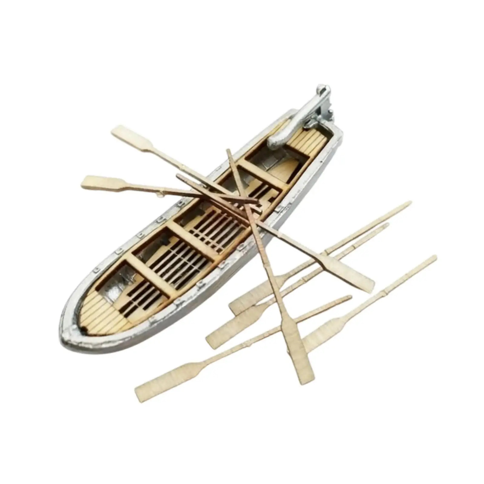 Mini Lifeboat Wooden Ship Model Kit 1/100 Scale Precision Cut Craft for Adults Kids Display