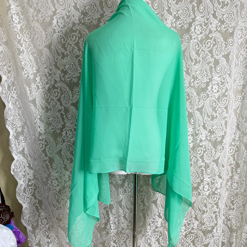 Custom Plain Chiffon Hijab Geometric Pattern Breathable Inner Bonnet Headscarf Shawl Underscarf Summer Daily 1.8x0.7M New