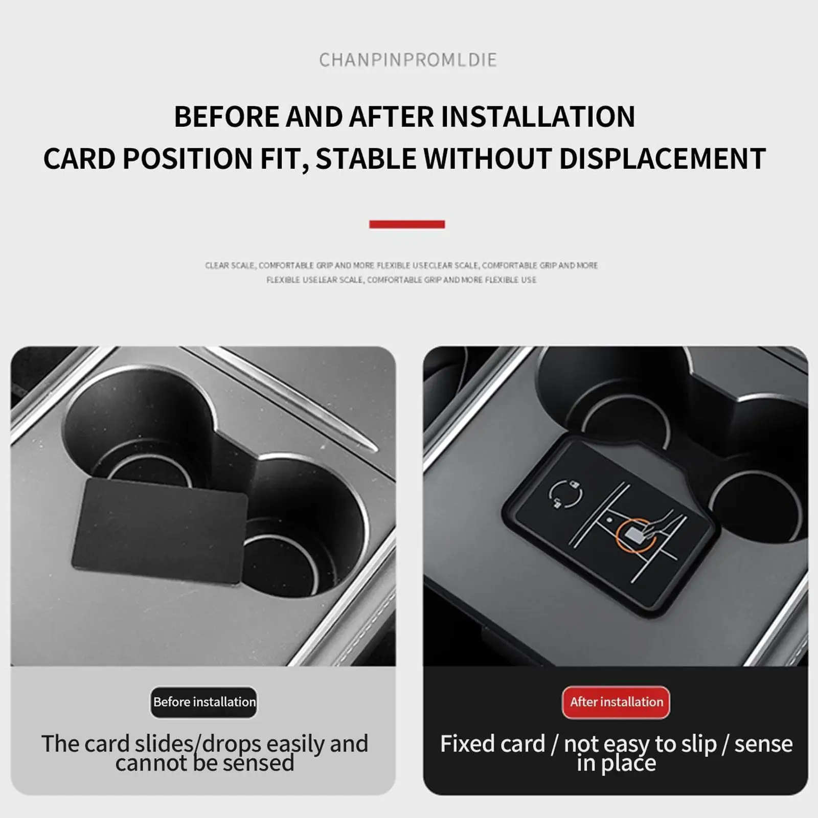 Key Position Bracket for Tesla Model3/Y Card Limiter Key - Induction Card Slot Start Card Position Sticker Interior Accessories