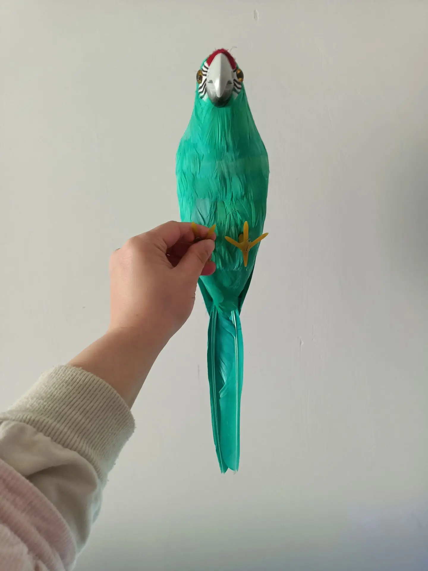 new simulation foam&feathers green parrot model toy garden decoration gift About 42cm e2654