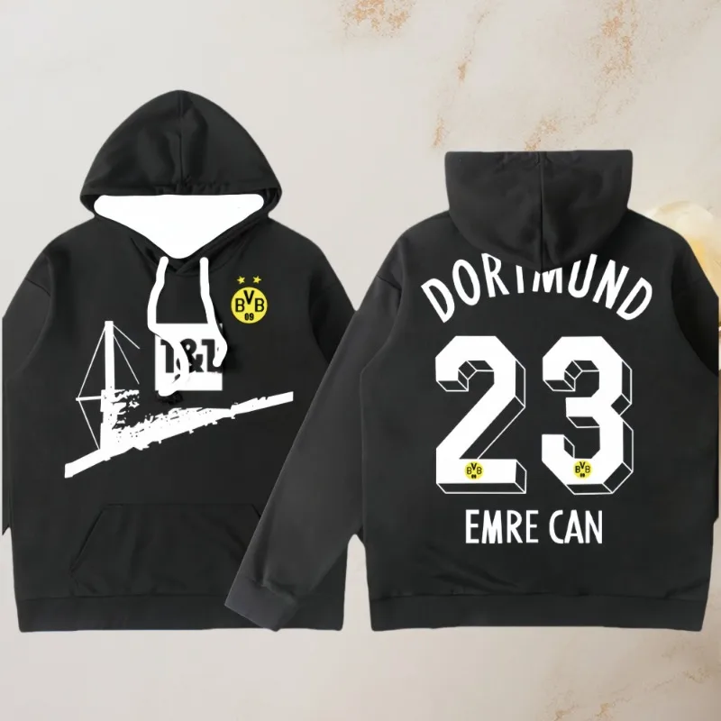 24/25 Latest Hot Fashion Sports Football Dortmund with The Same Hoodie Spring and Autumn Parent-child Hoodie Comfortable