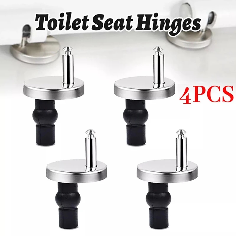 4Pcs Toilet Seats Top Fix Hinge Toilet Seat Hinges Soft Close Connector Release Quick Fitting Replacement Screw Home Hardware