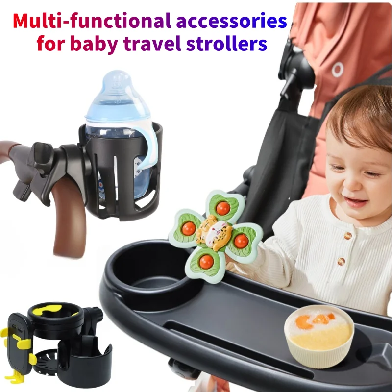 Baby Stroller, Cup Holder, Dinner Plate, Universal Detachable Tray, Cup Holder, Suitable for Travel, Umbrella Car, Hands-Free, B