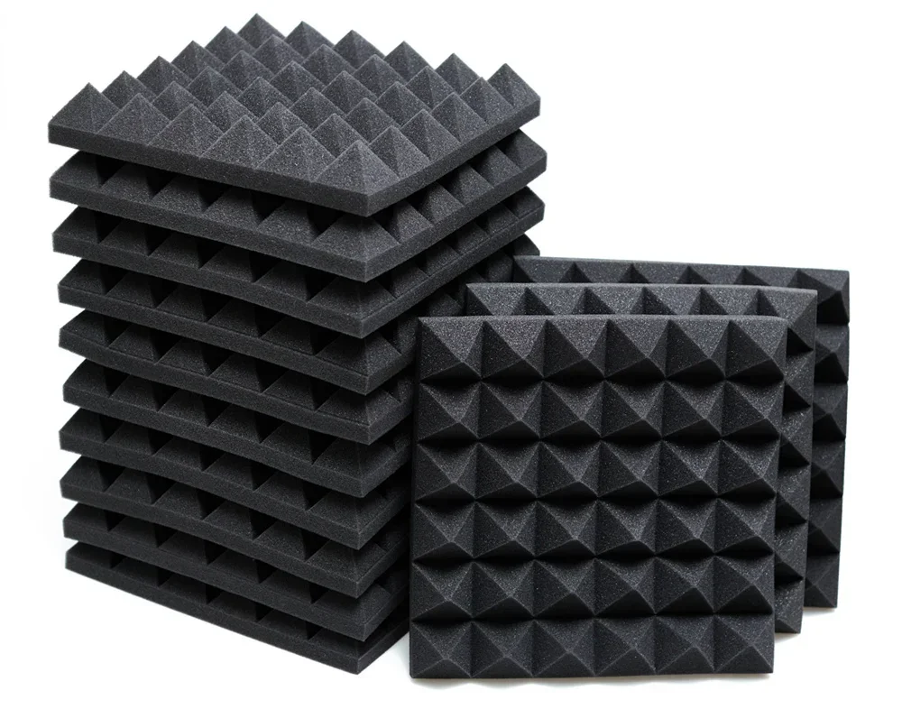 High Density Pyramid Acoustic Foam Panel Studio Sound Proof Wall Panels