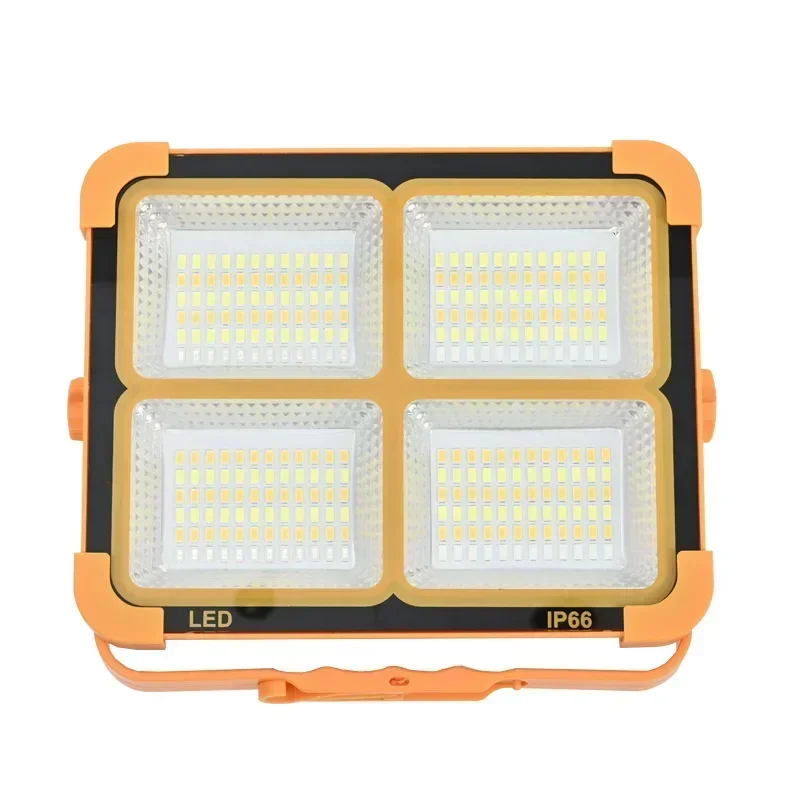 Rechargeable 200/500W LED Solar Floodlight Emergency Lighting Outdoor Camping Portable Light Waterproof Searchlight Hot