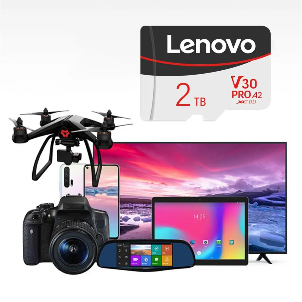 Lenovo 1TB Ultra Memory Card 512GB SD/TF Flash Memory Card 128GB 256GB 2TB TF Card SD Card per telefono Drone Camera Ps4 Ps5 PC