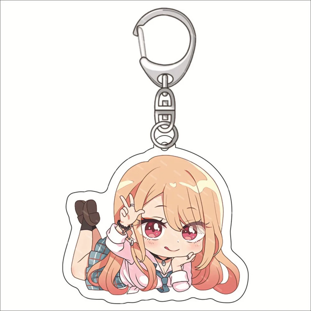 Anime My Dress-Up Darling Keychain Marin Kitagawa Wakana Gojo Key Chain Acrylic Model Plate Holder Birthday Prop Fans Gifts