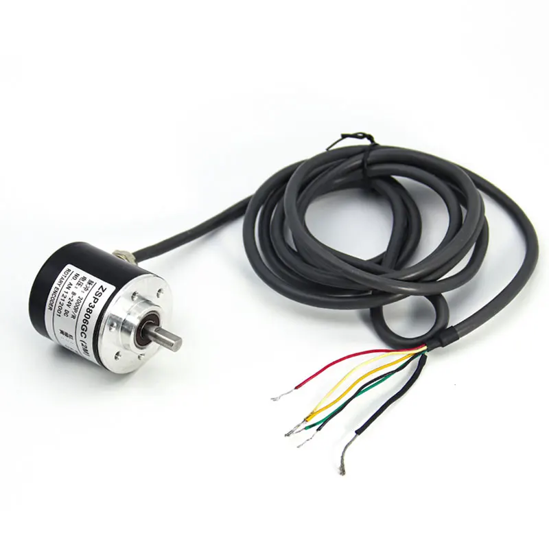 ZSP3806 NPN 100/200/360/400/500/600P/R Photoelectric Incremental Rotary Encoder DC 5V-24V Open Collector Output
