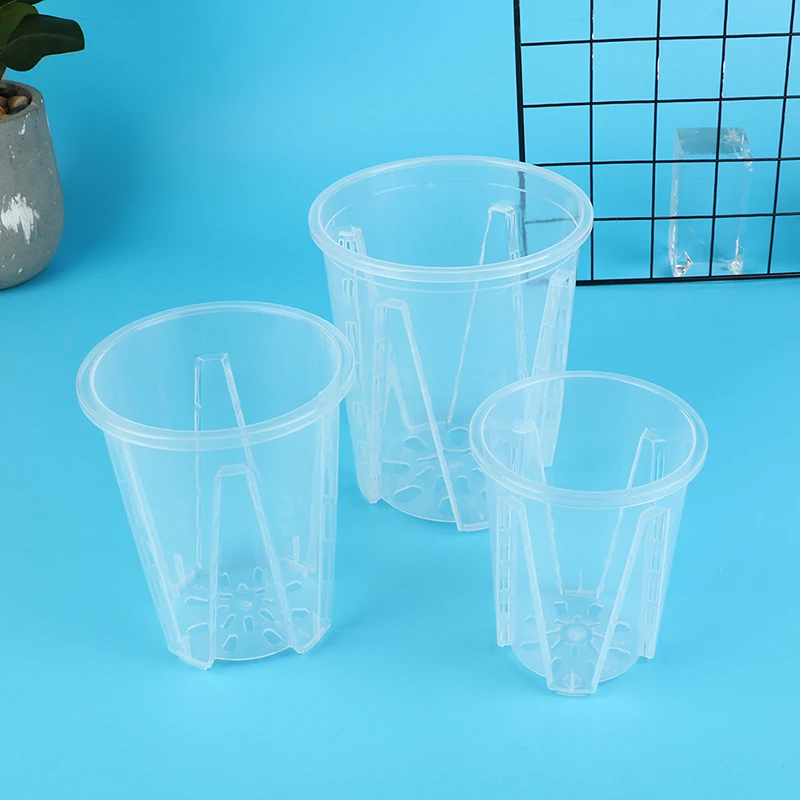 

1Pc Plant Pot DIY Plastic Transparent Cylindrical Flower Holder Large Capacity Thickened Anti-Deformation Durable Vegetable Plan