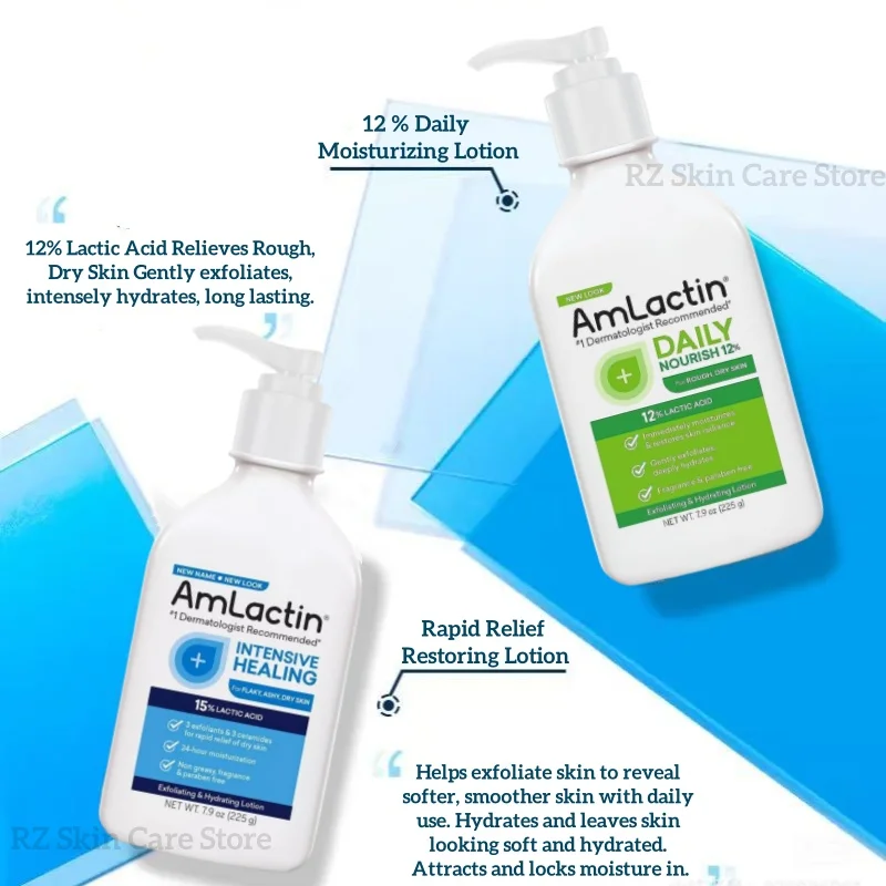 

Amlactin Rapid Relief Restoring Lotion Daily Moisturizing Lotion for Rough Dry Skin Body Care Lotion Cream Moisturizing 2pcs/Set