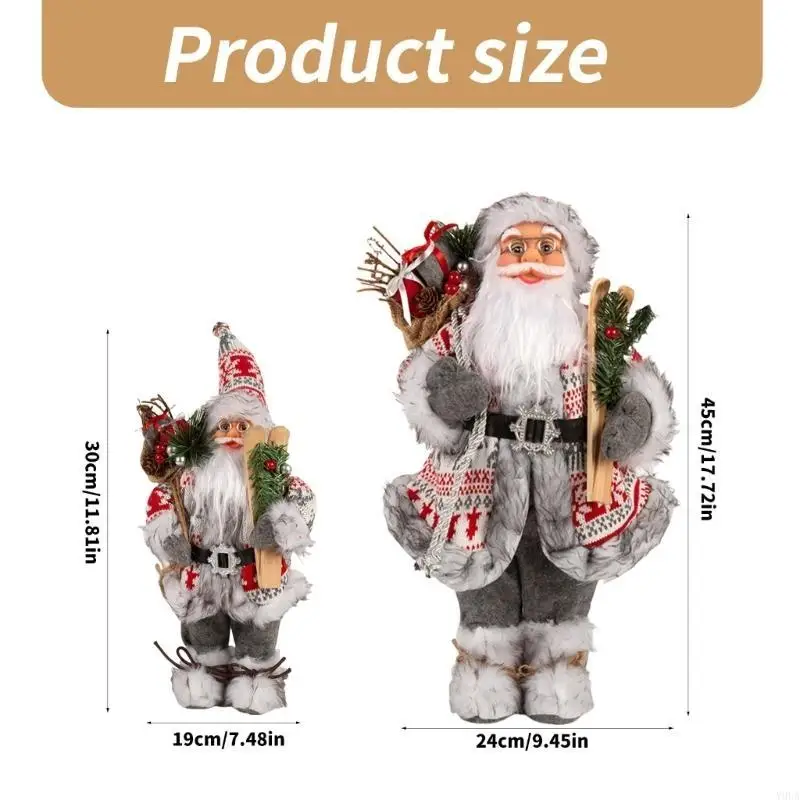 Y9UA فريد من نوع Santa Christmas المركزية الزخرفة الفخارية لحفلات المهرجانات #6