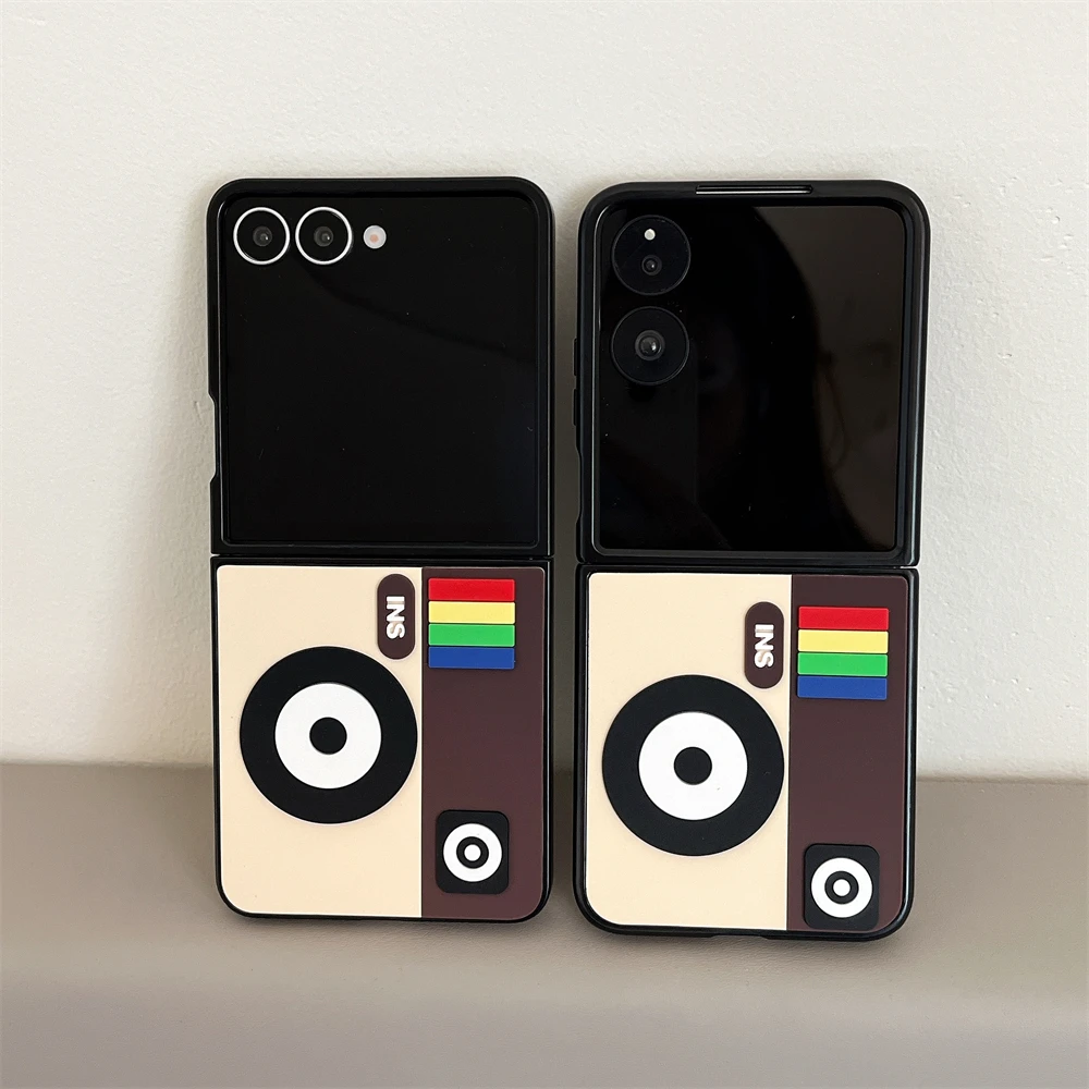 INS كاميرا أضعاف جراب هاتف لموتورولا موتو razr 50 60 الترا 50 الترا 60Pro كاميرا مجسمة قابلة للطي الوجه ثلاثية الأبعاد نموذج غطاء #3