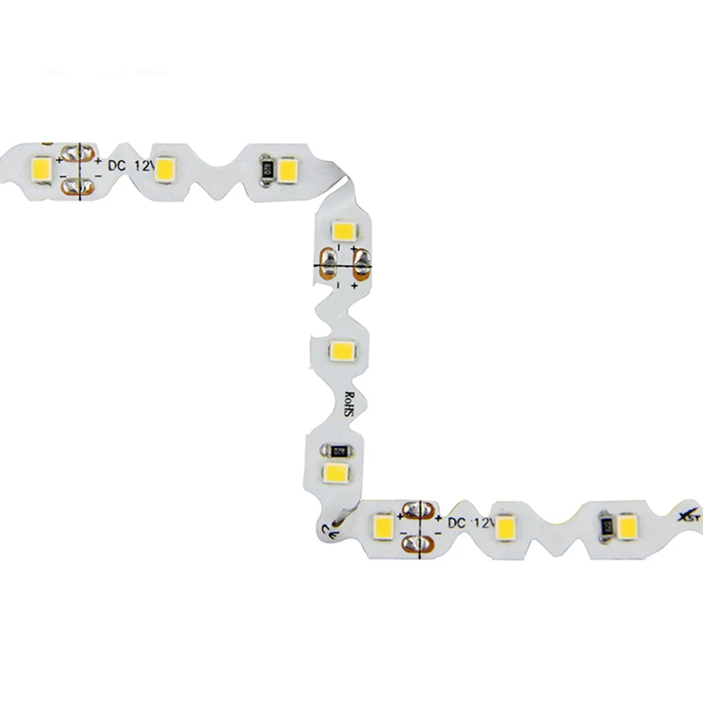 

DC12V 8mm Width S Shape Bendable PCB Flex Strip SMD 2835 LED Tap Light