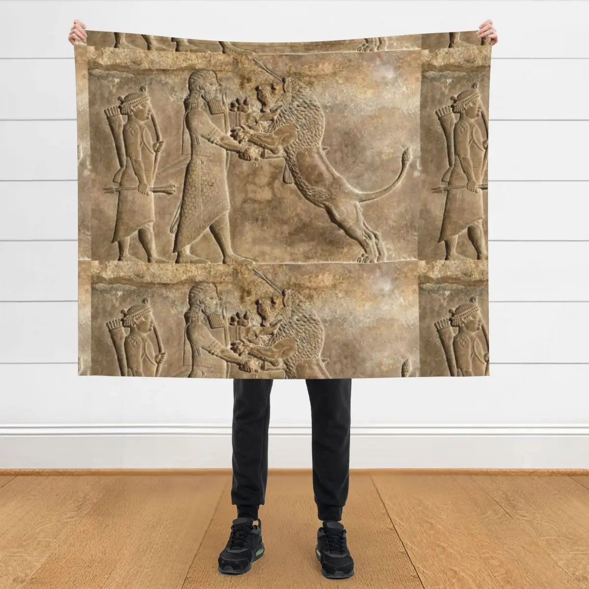 

Persian Lion attack Throw Blanket Bed Fashionable for sofa anime Blankets For Bed Blankets