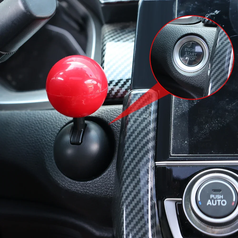 1/2pcs Car One Click Start Button Joystick Multi-function Plastic Button Car Engine Start Stop Cover Decoration Sticker Style