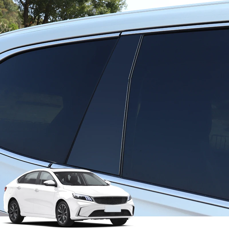 

Car Styling PVC Fit For Geely Binray 2018-2022 Car Window Pillar Trim Sticker Middle BC Column Sticker External Auto Accessories