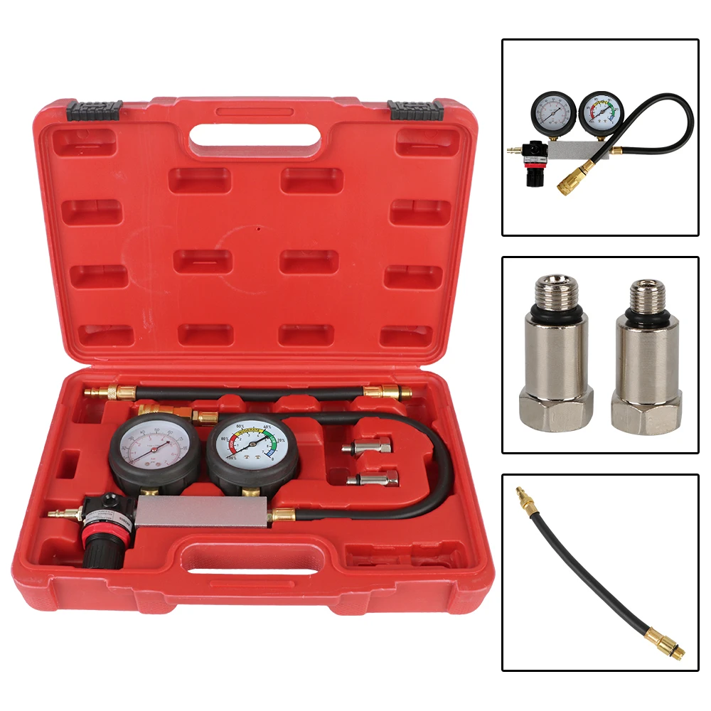 Cylinder Leak Detector for Car TU-21 Compression Leakage Detector Kit Set Automobile Tools Petrol Engine Gauge Tool