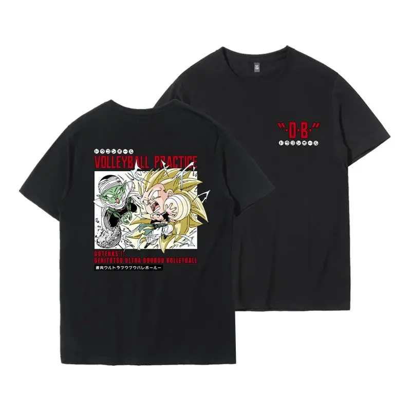 

2025 Dragon Ball Tide Brand Joint T-shirt Wukong Frisa Animation Peripheral Clothes Ins Men's America Short-sleeved T-shirt