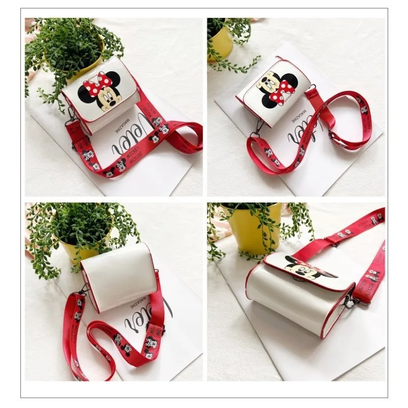 Disney Mickey Children\'s Bag Minnie New Shoulder Bag Cute Cartoon Crossbody Bag Trendy Mini Square Bag Fashion Coin Purse