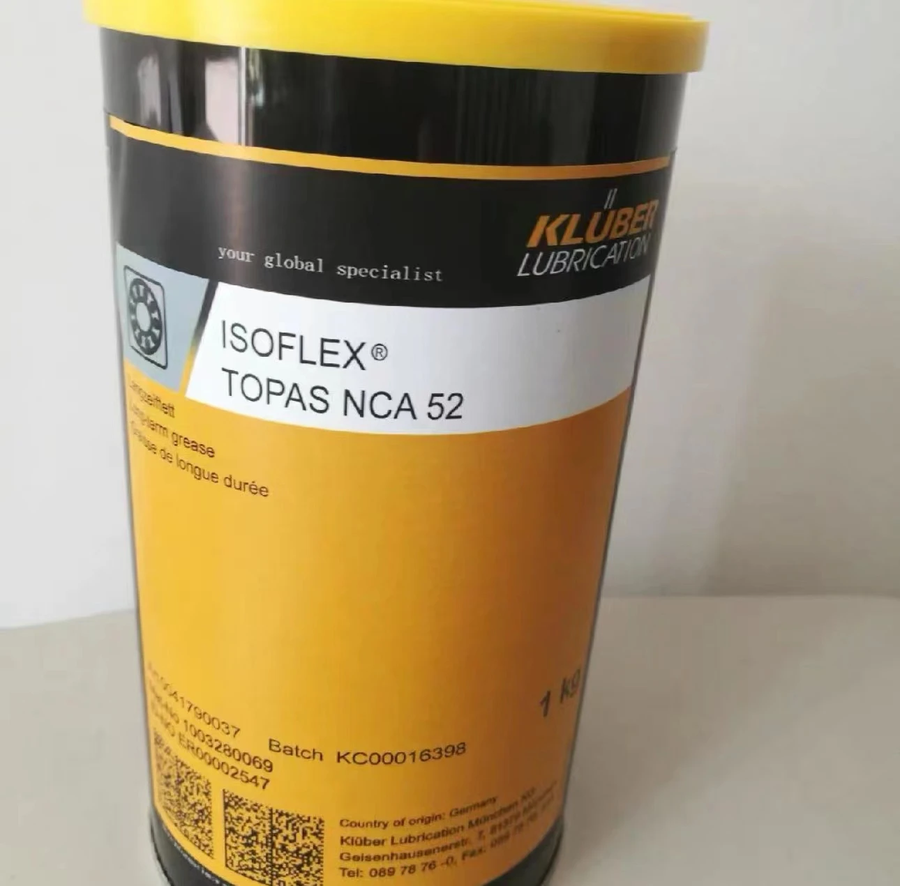 For KLUBER Lubricants NCA 52 Bearing Grease 1KG Industrial ISOFLEX NCA52 for Precision Gear