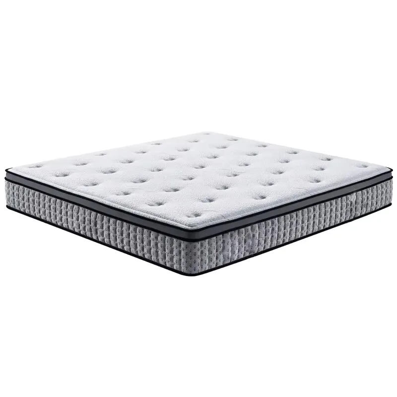 High Quality White Comfortable Pillow Top Mattress Queen Size Hypo-allergenic Memory Foam Mattress Compressed Latex Mattress
