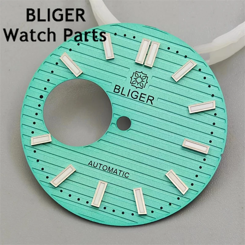 بليجر-ساعة مضيئة للرجال ، قطع غيار ساعة ، C3 أخضر ، تناسب حركة NH38 ،
