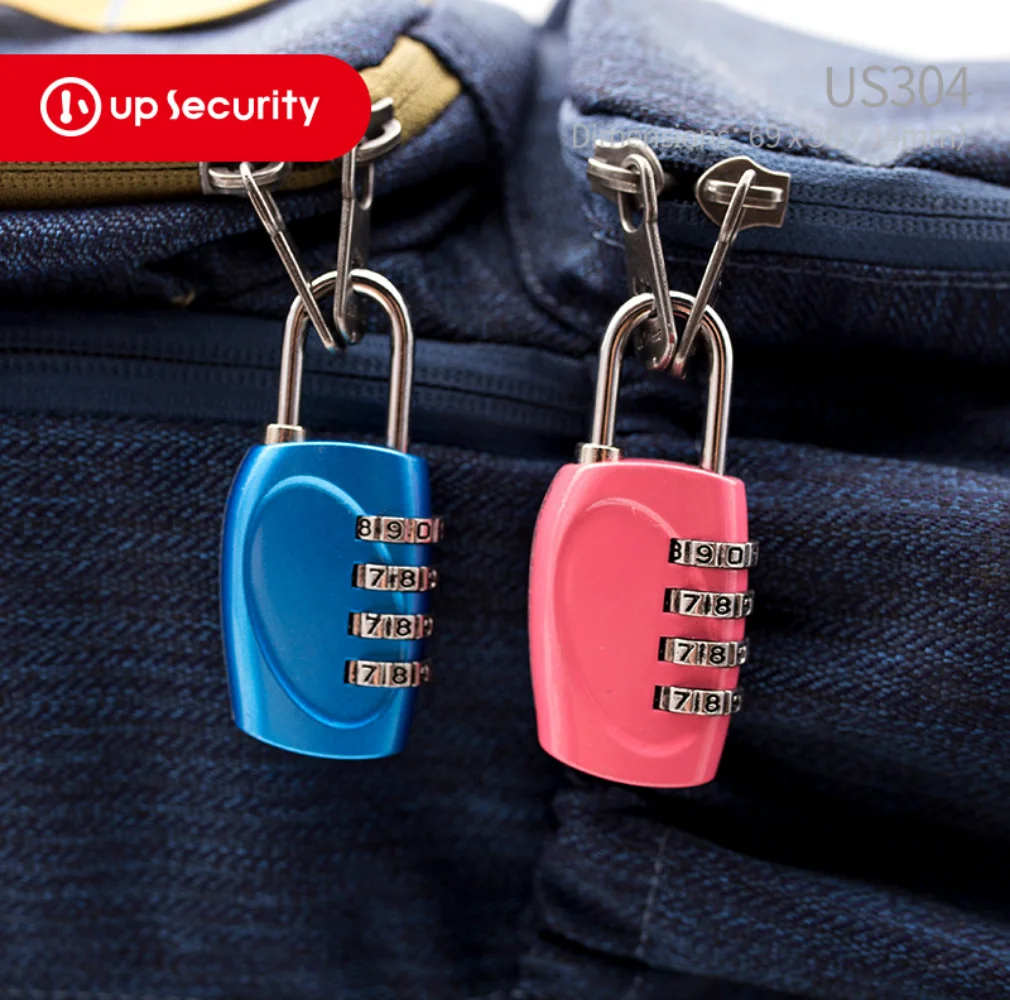 304UH Four-digit 4-digit Zinc Alloy Combination Lock Luggage Trolley Box Gym Door Password Padlock Locker Candado