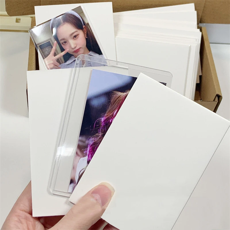 Protección de tarjetas de cartón blanco A7, embalaje de tarjetas pequeñas, embalaje de cartón grueso, Accesorios de escritorio de oficina, 10/20 piezas