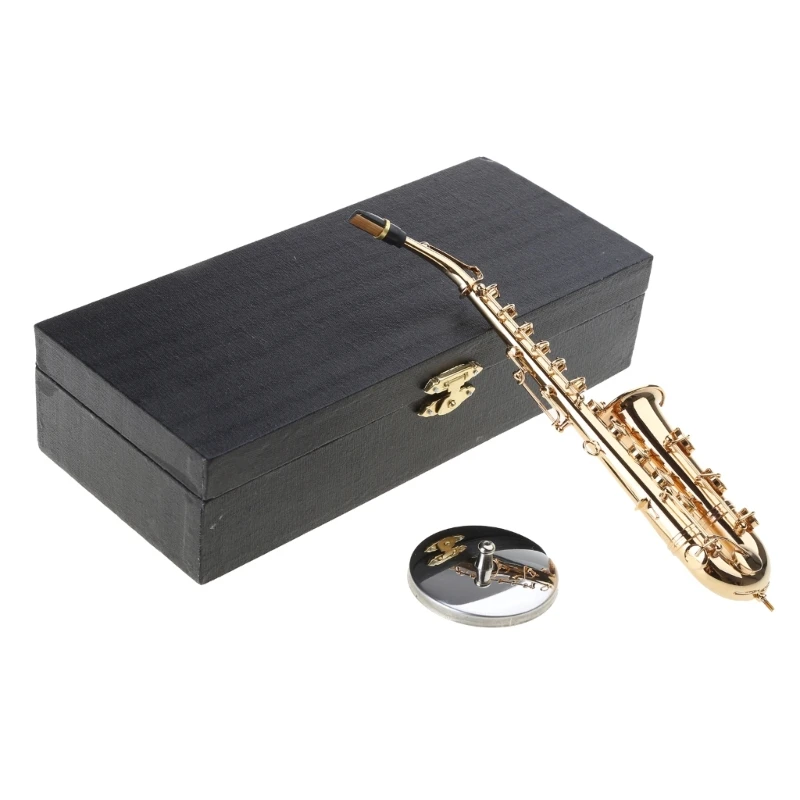 Dollhouse Miniature Musical Instrument Set ,Mini Saxophone Musical Instrument Model Mini Saxophone Home Ornament Dropship