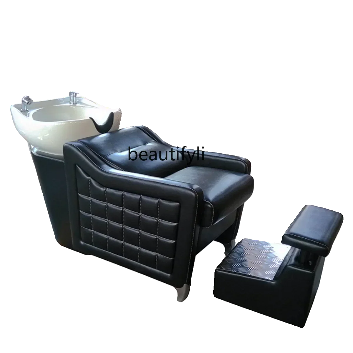 

High-End Japanese Semi-Lying Shampoo Chair Simple for Hair Salon Barber Shop Sitting Flushing Bed Hairdressing Massage Couch