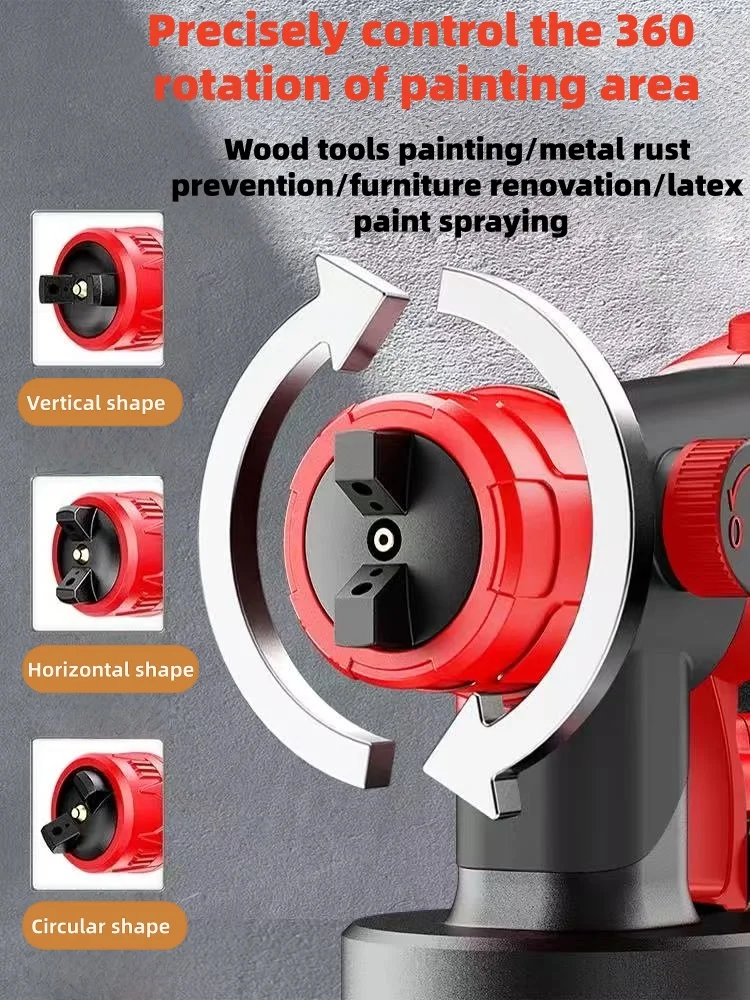 NOVINKA Milwaukee 800ML Akumulátorová elektrická stříkací pistole 18V Vysoce výkonná stříkací pistole na barvy Přenosná autonábytek Ocelový nátěr Airbrush 2025 - náhled 2