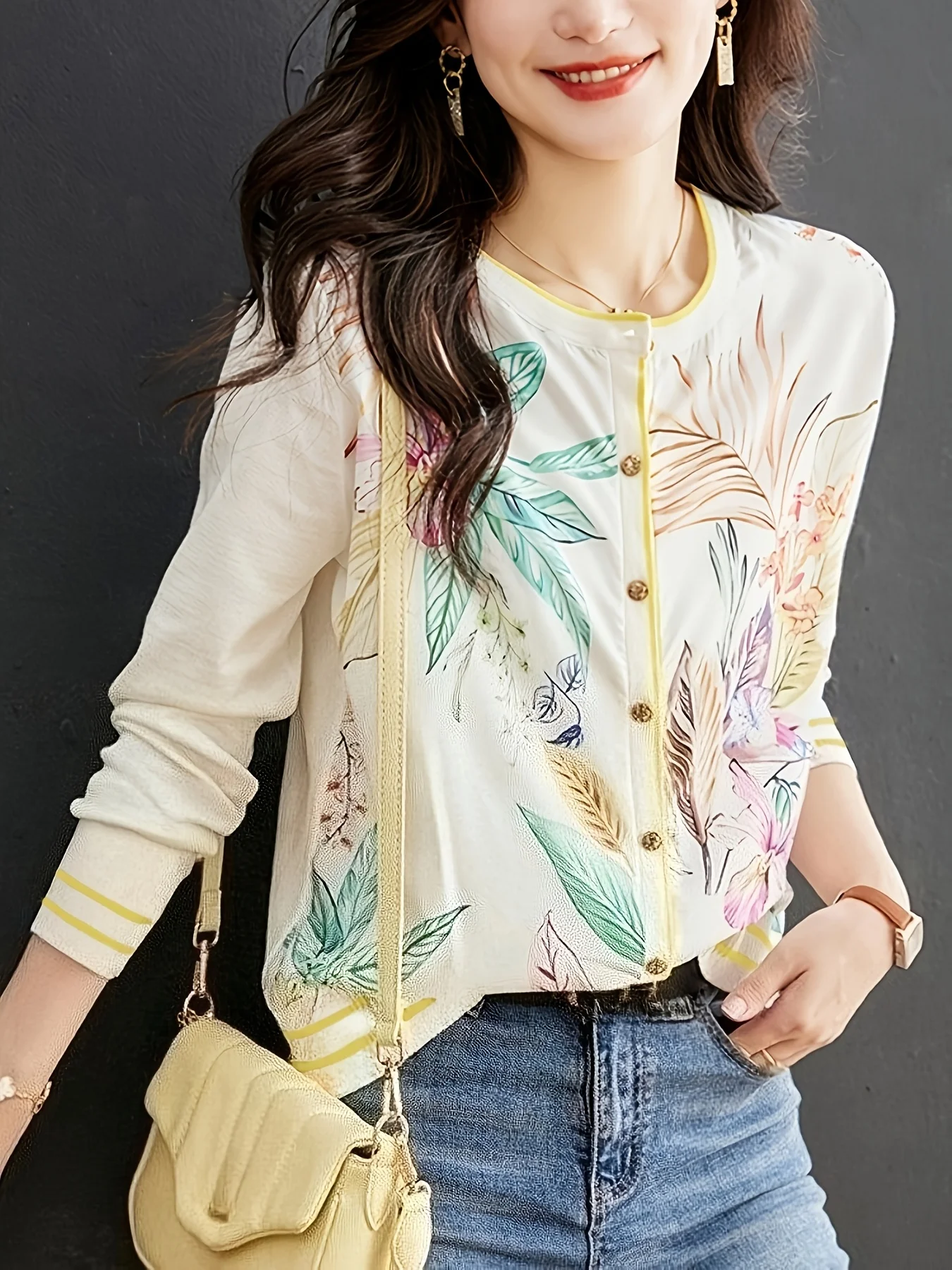 Camisas de fondo de punto suave, suéter elegante, cárdigan informal, Camisetas básicas, Tops de punto, primavera y verano, nuevo