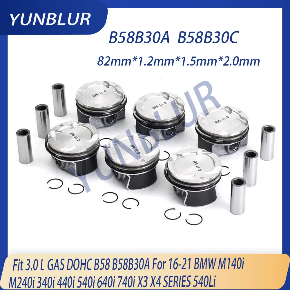 STD Rebuild Gasket Set Piston & Ring Bearing Kit Fit 3.0 L GAS B58 B58B30A For 15-21 BMW X3 X4 M140i M240i 440i 540i 640i 740i