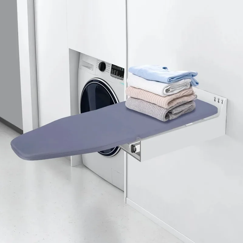

Grey Foldable Ironing Board 180°Rotation Extendable Ironing Board Wall Mounting Wardrobe Cabinet Ironing Board Load 45kg