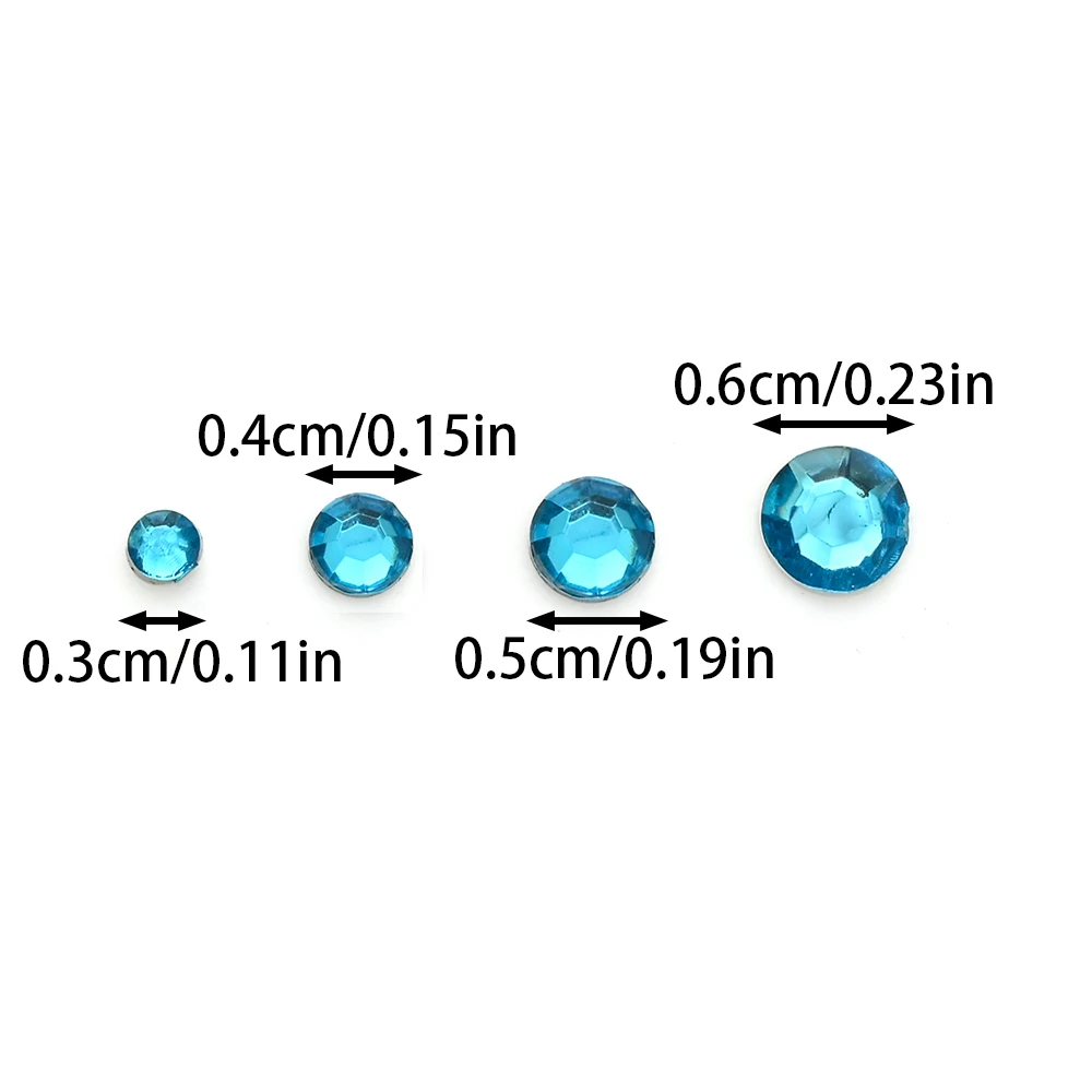 1100-2600 Stück 3/4/5/6mm Flachboden-Rundharz-Strasssteine für Nagelkunst, Schuhe, Kleidung und Schmuckherstellung für DIY-Handarbeiten – Detail 2