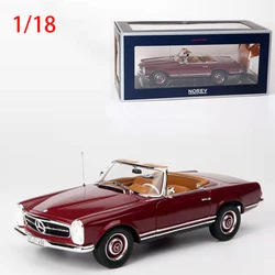 Diecast 1/18 Size Mercedes 230 SL 1963 Alloy Model Car Benz Classic Car Toys for Boys Gift Collectible Ornament Souvenir