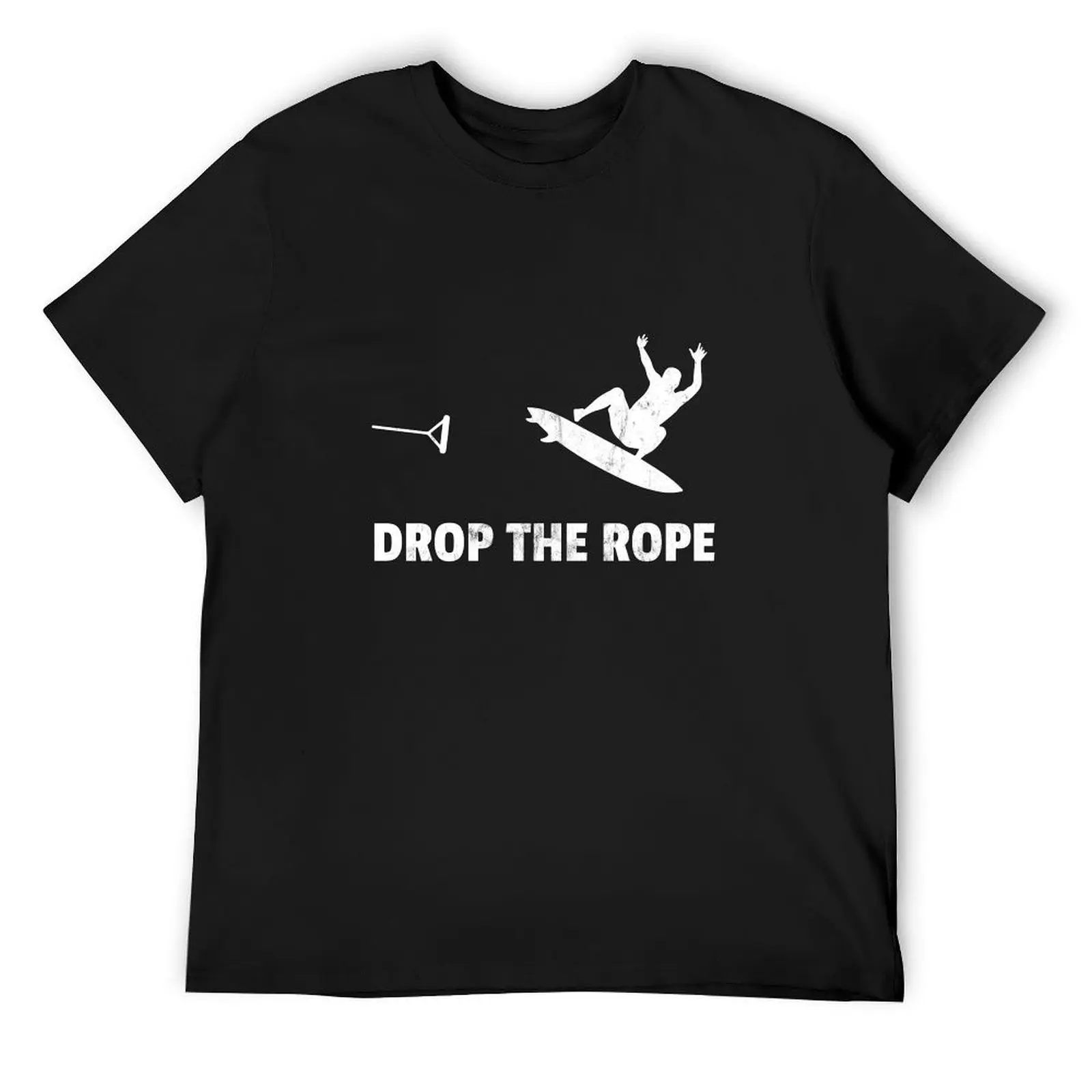

Drop The Rope Wakesurfing Wakesurf Vintage Wake Surf Design T-Shirt valentines clothes cotton man t-shirts mens t shirts