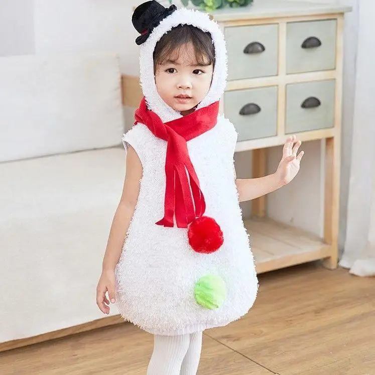 

Christmas Performance Outfit for Boys And Girls Halloween Snowman Costume Santa Claus Set Kindergarten Children's Christmas C...