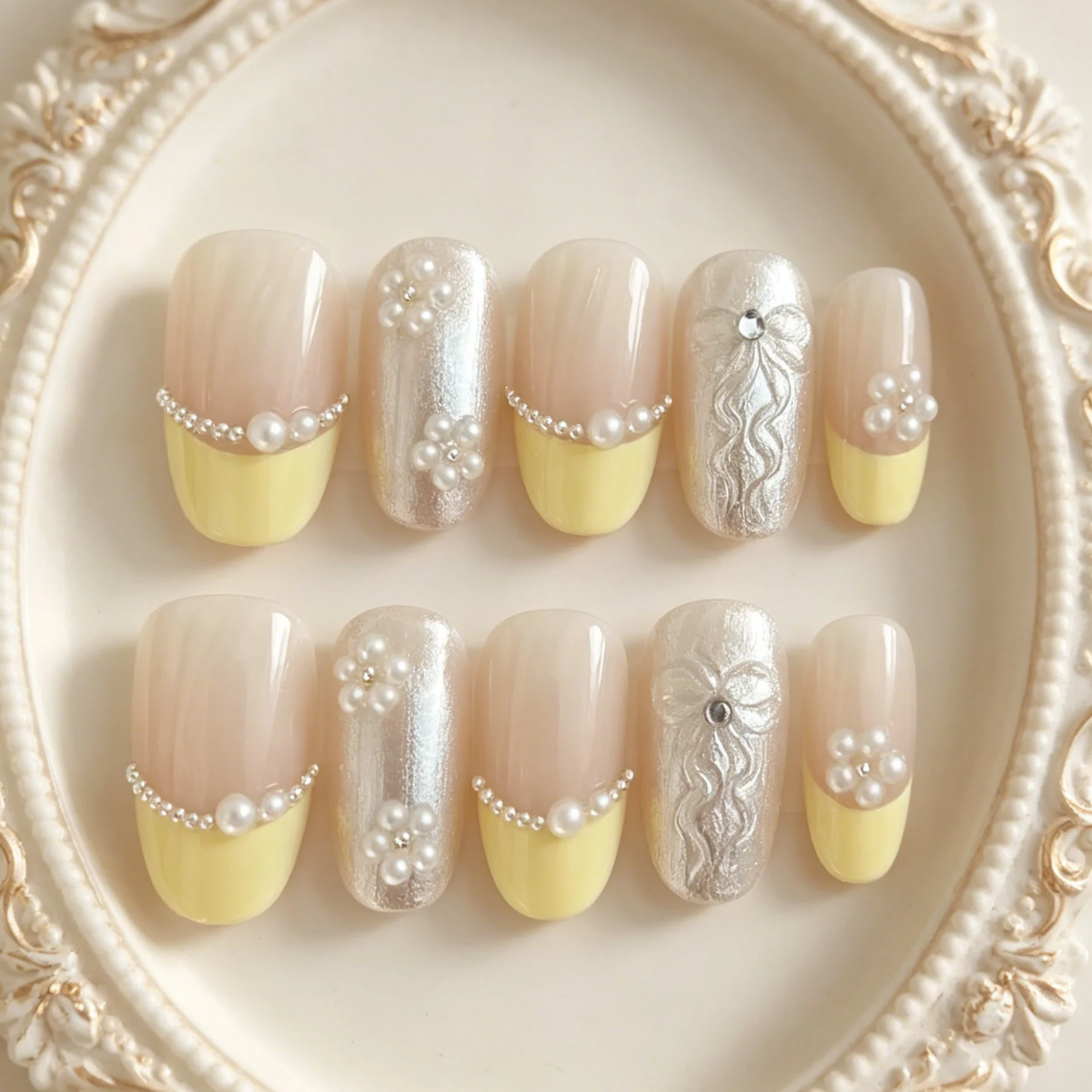 10 Pieces of Hand Pressed Oval - Nail Art Oval recension och pris