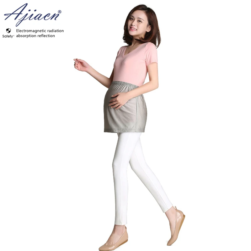 Electromagnetic radiation protective 100% silver fiber knitted fabric maternity abdominal apron EMF shielding Fetal Protector