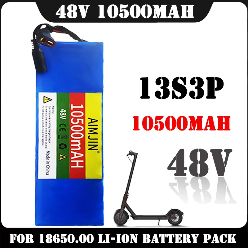 

NEW 48V 10500mAh 20000W 13S3P Lithium Ion Battery Pack For 54.6V With BMS 18650.00